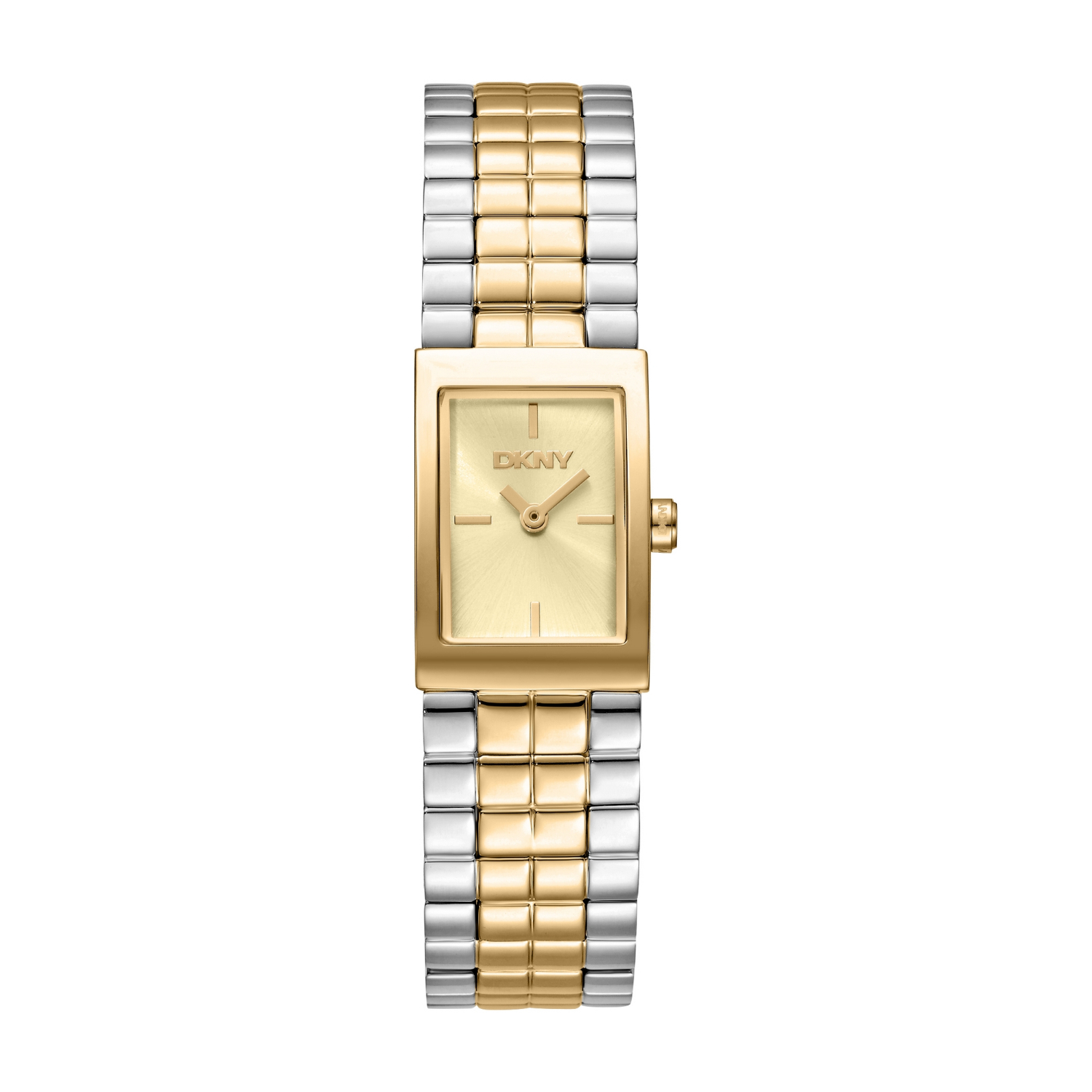Γυναικείο Ρολόι DKNY Signature Shape – Δίχρωμο Ανοξείδωτο Ατσάλι με Σαμπανιζέ Καντράν.