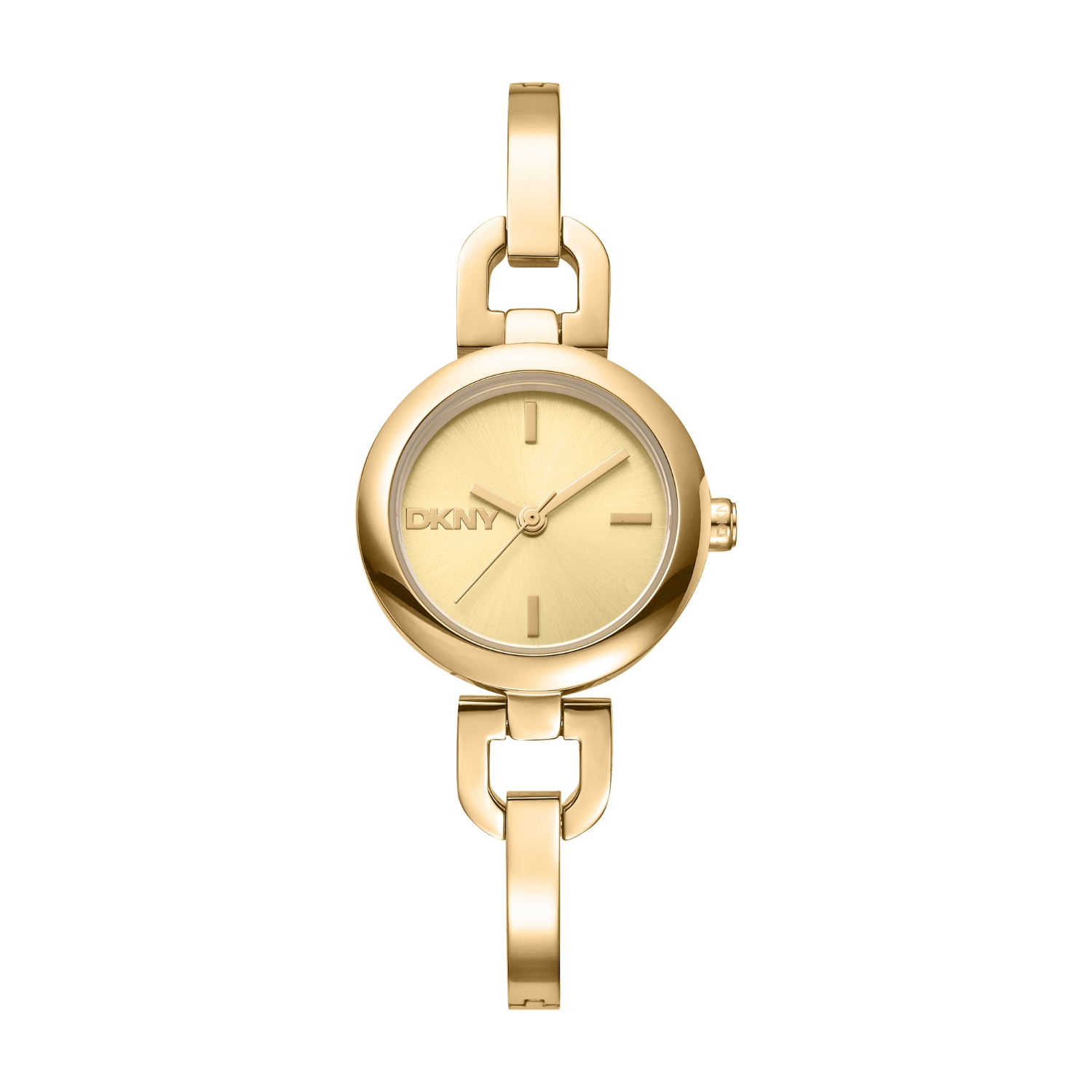 Γυναικείο Ρολόι DKNY Half Bangle – Χρυσό Ανοξείδωτο Ατσάλι με Σαμπανιζέ Καντράν.